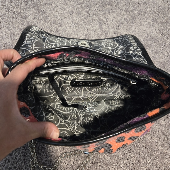 Betsey Johnson Pink Leopard Sequin Clutch - Picture 7 of 7